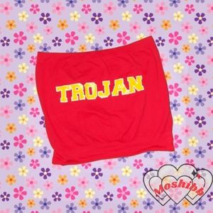 Y2k red USC trojan tube top